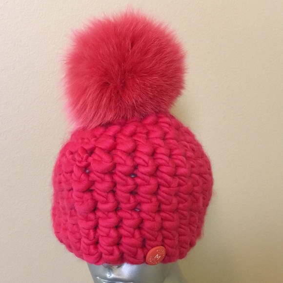 Mischa Lampert beanie pomster + candy coral xl pom - Picture 7 of 15